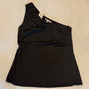 Banana Republic Elegant Black One-Shoulder Dress
